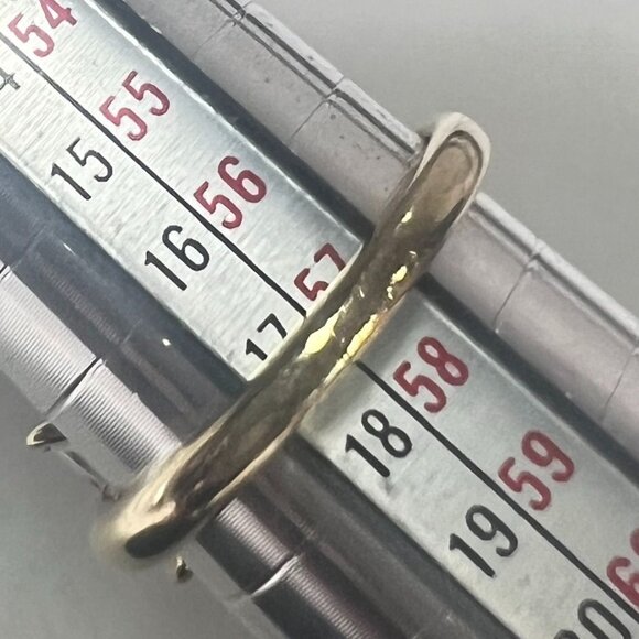 Engagement Ring Princess-Cut Cubic Zirconia Solitaire Vermeil Vietnam-Made sz 8 - Picture 11 of 11